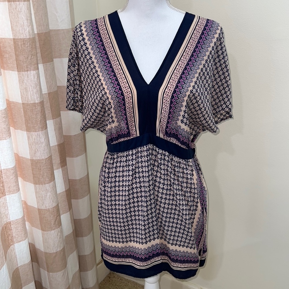 Meadow Rue for Anthropologie Silk Blouse, navy